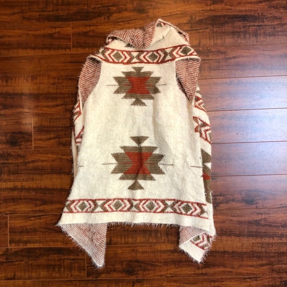 Italy Design High Low Aztec Native Vest Jacket M - Picture 8 of 12